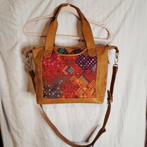 Tikal Designs Carryall. Nena& Co Leather huipil